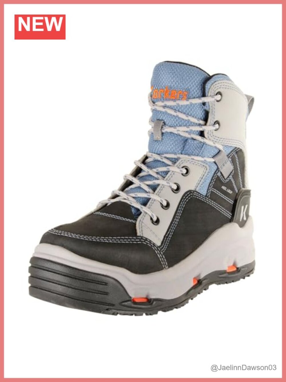 Waterproof Wading Boots for Fly Fishing, Lace-Up, Durable Rock Guard